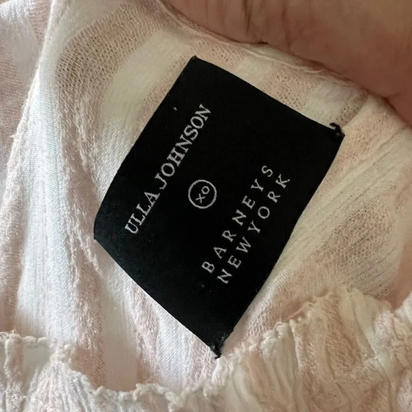 Ulla Johnson Ariana Pink White 100% Cotton Reversible‎ Maxi Dress sz 2 - Picture 8 of 8